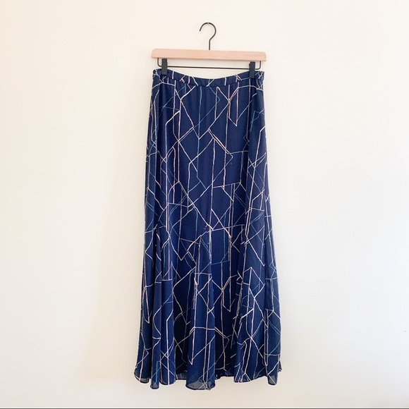 Banana Republic Printed Flowy Summer Maxi Skirt 6